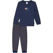 Schiesser Pyjama 'Boys World' bleu marine / curry