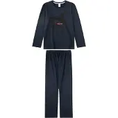 Sanetta Pyjama marine / orange / noir