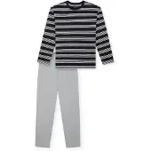 Schiesser Pyjama 'Nightwear' gris / noir / blanc