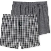 Schiesser Boxers anthracite / gris chiné / blanc