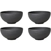 Villeroy & Boch Bol à Soupe Villeroy & Boch Manufacture Rock Black (4-Pièces)