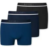 Schiesser Boxers bleu marine / gentiane / noir / blanc