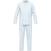 Seidensticker Pyjama long bleu clair / blanc