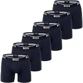 BOSS Boxers bleu foncé / blanc