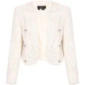 Faina Blazer turquoise / blanc cassé