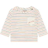 Noppies T-Shirt bleu foncé / orange / blanc