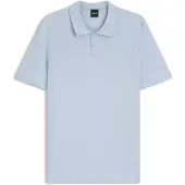 BOSS Polo en maille de coton mélangé avec Structure bodymapping