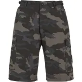 Brandit Short cargo d'été pour homme BD2019: Bermuda robuste en coton ripstop camouflage