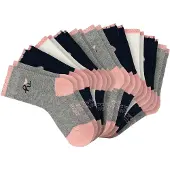 Schiesser Chaussettes gris chiné / rose ancienne / noir / blanc cassé