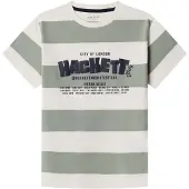 Hackett London Festival Stripe Short Sleeve T-shirt Beige 7 Years Garçon