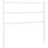 vidaXL Tête de lit de rechange en métal blanc 100 cm