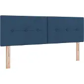 vidaXL Tête de lit LED avec bandes lumineuses LED bleues 160 cm Tissu