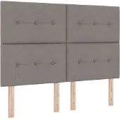 vidaXL Tête de lit LED avec rampes d'éclairage LED Taupe 144 cm Tissu