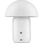 Lyora Lampe de table design Pois Blanc rechargeable