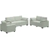 vidaXL Ensemble de canapés 3 pièces avec coussins gris clair velours