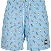 Urban Classics Shorts de bain bleu clair / jaune / blanc