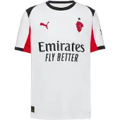 Puma Ac Milan Away 25-26 Homme - Jerseys/Réplicas, Blanc - Taille L - Poly Jersey