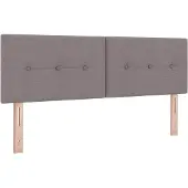 vidaXL Tête de lit LED, couleur taupe, revêtement en tissu
