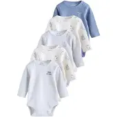 Next Barboteuse / body saphir / gris clair / blanc cassé