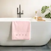 Yoursurprise Serviette de bain brodée - Rose