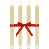 Relaxdays 4 bougies LED en cire (4x)