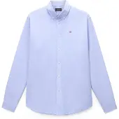 Napapijri Chemise 'G-TERRA' bleu clair / blanc