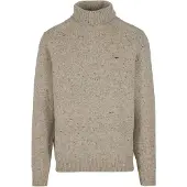 FYNCH-HATTON Pull-over marine / noisette / blanc cassé