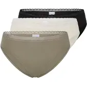 Schiesser Slip noisette / noir / coquille d'oeuf