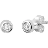 Lucardi Boucles d'oreilles argent / transparent