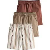 Next Pantalon rouille / cappuccino / blanc naturel