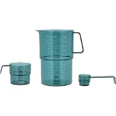 Mepal Set De Mesure Pichet, Verre Et Cuilère Vert Nordique