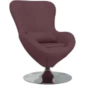 vidaXL Fauteuil œuf Violet 63 x 73 x 90 cm tissu