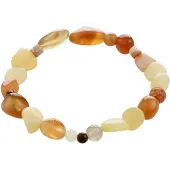 Pilgrim Bracelet 'Iris' cognac / jaune / blanc