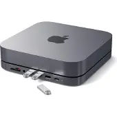 Satechi Aluminum Mac Mini (jusqu'en 2023) Stand Hub Argent