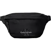 Calvin Klein Sacs banane 'Monologo Embroidery' gris foncé / noir / blanc