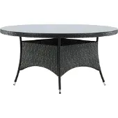 Ebuy24 Volta Table de salle à manger Ø150 cm, noir.