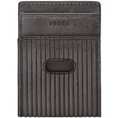 Fossil Cuir porte-monnaie Andrew Card Case Lead Gray gris