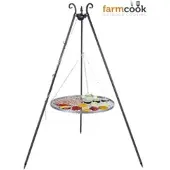 FarmCook Grille en acier inoxydable sur Trépied-Ø 50cm--