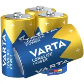 Varta 4920121424 Piles alcalines Longlife Power, Mono (D/LR20), 4 pièces