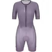 Santini Leaf Short Sleeve Trisuit Violet XL Femme