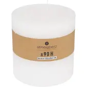 Atmosphera Bougie ronde rustique blanc D14