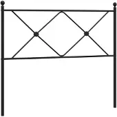 vidaXL Tête de lit de rechange en métal noir 100 cm