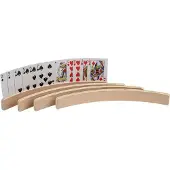 Philos Porte-cartes de jeu en bois , 100 %, lot de 4 - 35 cm