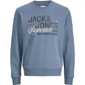 Jack & Jones Logo Sweatshirt Bleu S Homme