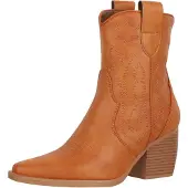 Salinyang Bottes de cowboy camel