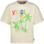 Vingino T-Shirt 'Henske' crème / bleu / jaune / vert gazon