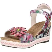 LAURA VITA Sandales lilas / noir / blanc