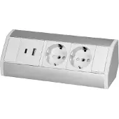 ORNO Multiprise d'Angle avec Ports USB (2x, Type 12, USB-A, USB-C, 0.60 m)