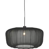 Steinhauer Lampe suspendue Vela Lino avec teinte noire Ø60cm