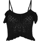 Faina Tops en tricot noir